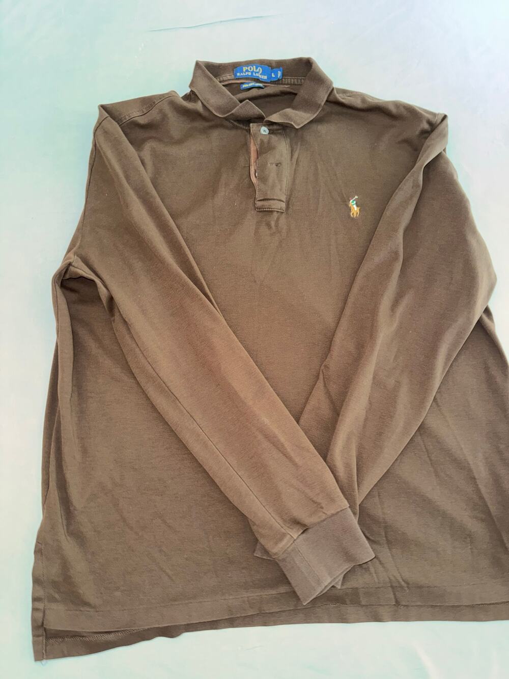 Polo Ralph Lauren Pima Soft Touch Brown Long Sleeve Shirt Classic